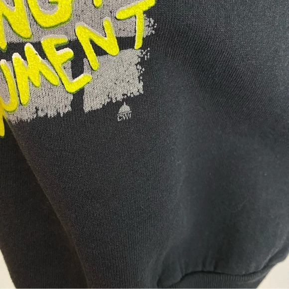 Vintage 80s 90s Sweatshirt Womens XL Graphic Print Pullover Washington DC Black - Picture 5 of 10